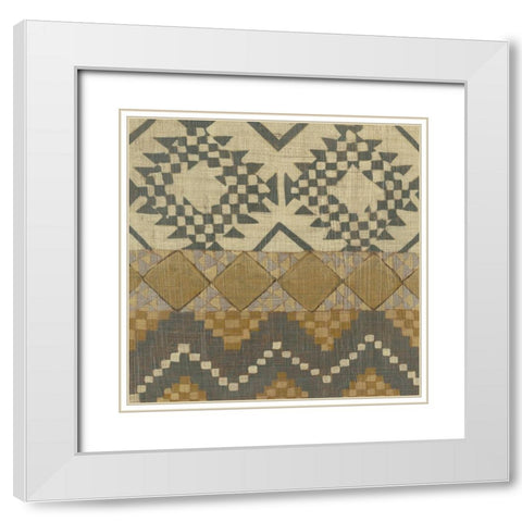 Warp and Weft I White Modern Wood Framed Art Print with Double Matting by Zarris, Chariklia