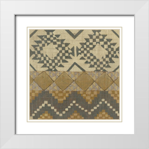 Warp and Weft I White Modern Wood Framed Art Print with Double Matting by Zarris, Chariklia