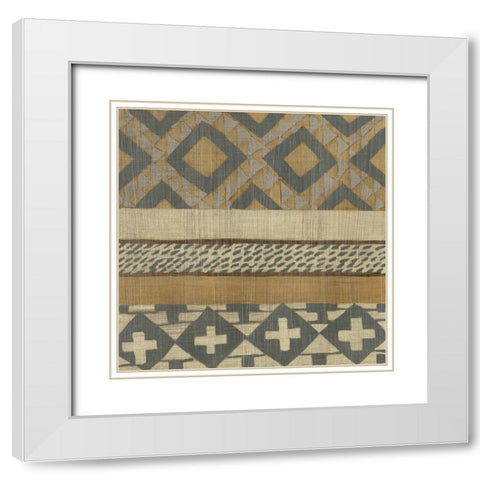 Warp and Weft II White Modern Wood Framed Art Print with Double Matting by Zarris, Chariklia