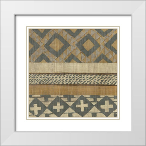 Warp and Weft II White Modern Wood Framed Art Print with Double Matting by Zarris, Chariklia