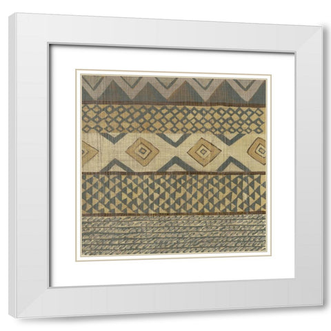 Warp and Weft IV White Modern Wood Framed Art Print with Double Matting by Zarris, Chariklia