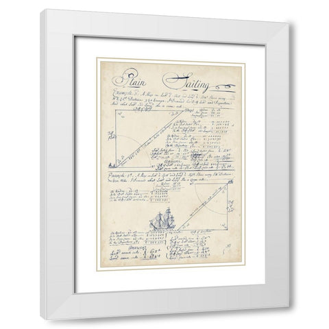 Nautical Journal VI White Modern Wood Framed Art Print with Double Matting by Vision Studio