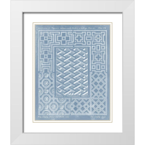 Elements for Design IV White Modern Wood Framed Art Print with Double Matting by Langley