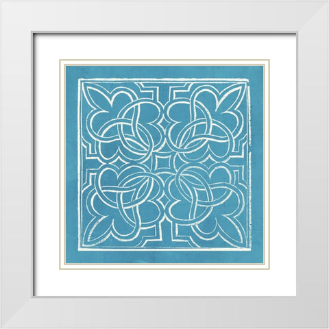 Garden Schematic I White Modern Wood Framed Art Print with Double Matting by Lawon, William