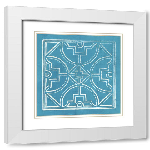 Garden Schematic III White Modern Wood Framed Art Print with Double Matting by Lawon, William
