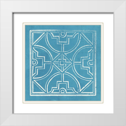 Garden Schematic III White Modern Wood Framed Art Print with Double Matting by Lawon, William