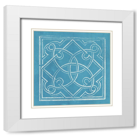 Garden Schematic V White Modern Wood Framed Art Print with Double Matting by Lawon, William