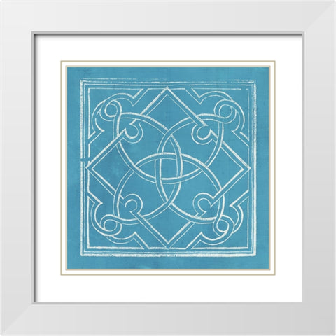 Garden Schematic V White Modern Wood Framed Art Print with Double Matting by Lawon, William