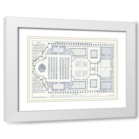 Kitchen Garden Plan I White Modern Wood Framed Art Print with Double Matting by Switzer, Stephen