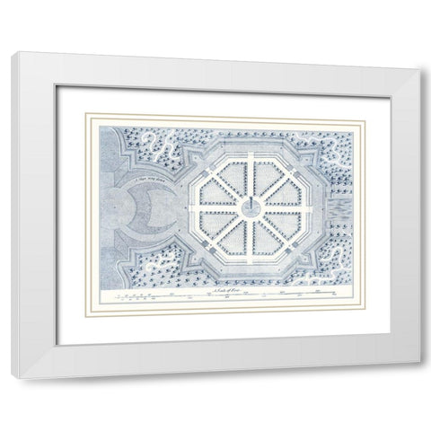 Kitchen Garden Plan II White Modern Wood Framed Art Print with Double Matting by Switzer, Stephen