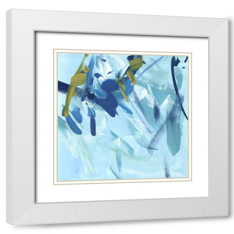 Into the Blue II White Modern Wood Framed Art Print with Double Matting by Wang, Melissa