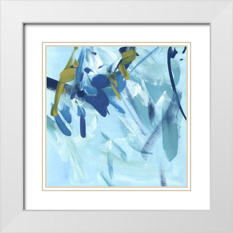 Into the Blue II White Modern Wood Framed Art Print with Double Matting by Wang, Melissa