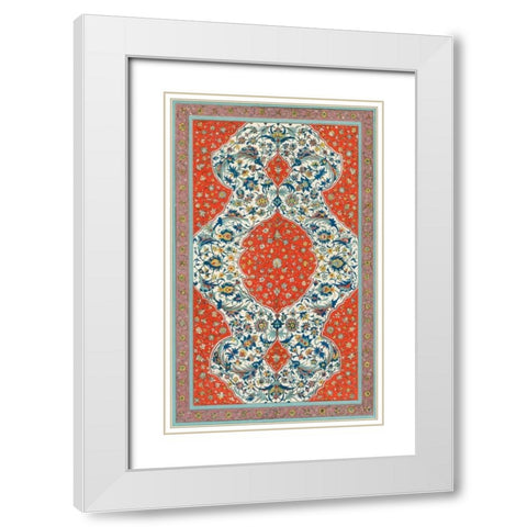 Non-Embellish Persian Ornament II White Modern Wood Framed Art Print with Double Matting by Vision Studio