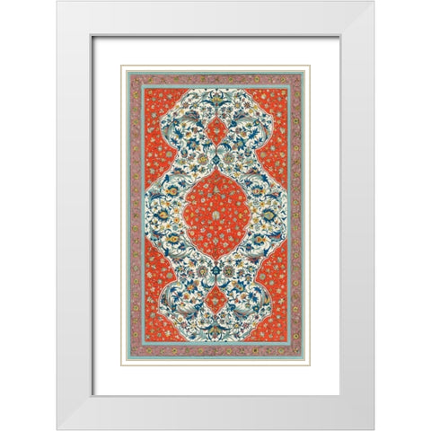 Non-Embellish Persian Ornament II White Modern Wood Framed Art Print with Double Matting by Vision Studio