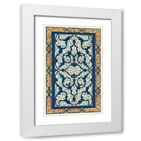 Non-Embellish Persian Ornament III White Modern Wood Framed Art Print with Double Matting by Vision Studio