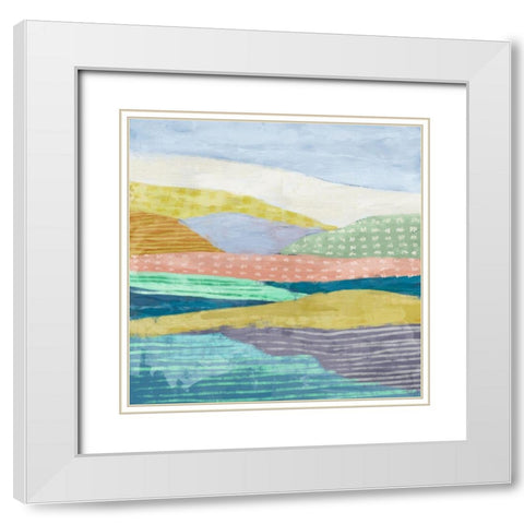 Painted Path I White Modern Wood Framed Art Print with Double Matting by Zarris, Chariklia