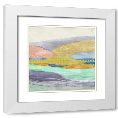 Painted Path II White Modern Wood Framed Art Print with Double Matting by Zarris, Chariklia