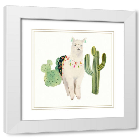 Sweet Alpaca IV White Modern Wood Framed Art Print with Double Matting by Borges, Victoria