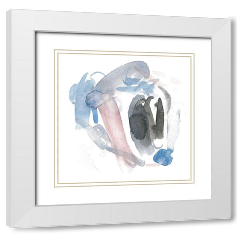 Snow Storm I White Modern Wood Framed Art Print with Double Matting by Wang, Melissa