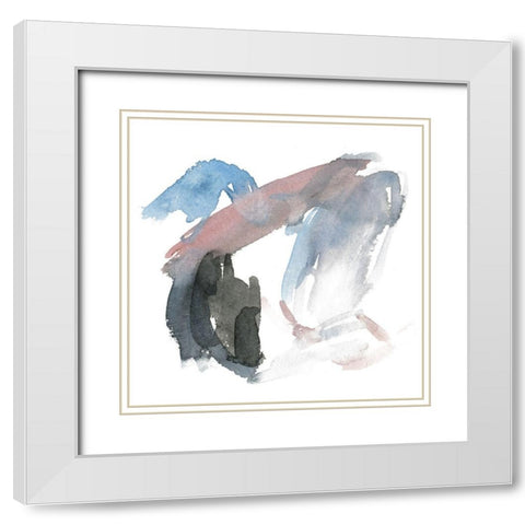 Snow Storm II White Modern Wood Framed Art Print with Double Matting by Wang, Melissa