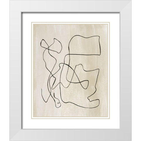 Bound I White Modern Wood Framed Art Print with Double Matting by Wang, Melissa