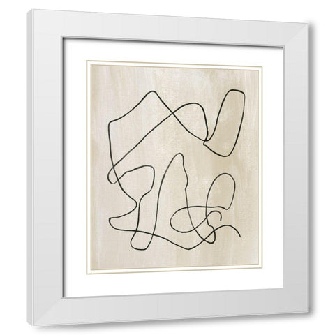 Bound II White Modern Wood Framed Art Print with Double Matting by Wang, Melissa