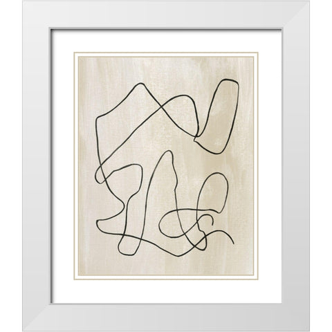 Bound II White Modern Wood Framed Art Print with Double Matting by Wang, Melissa