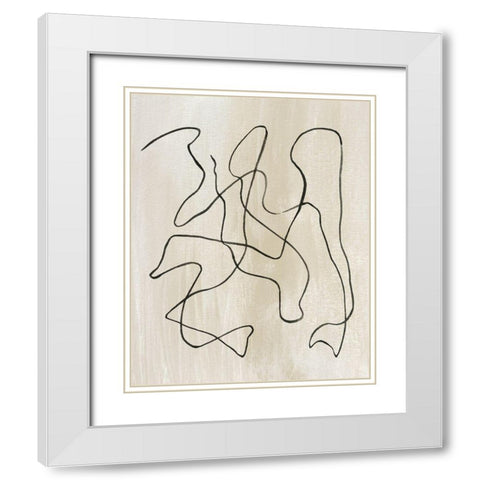 Bound III White Modern Wood Framed Art Print with Double Matting by Wang, Melissa