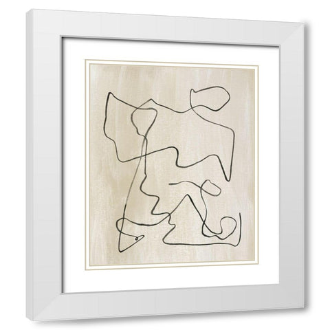 Bound IV White Modern Wood Framed Art Print with Double Matting by Wang, Melissa