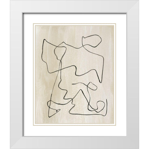 Bound IV White Modern Wood Framed Art Print with Double Matting by Wang, Melissa