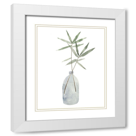 Misty I White Modern Wood Framed Art Print with Double Matting by Wang, Melissa