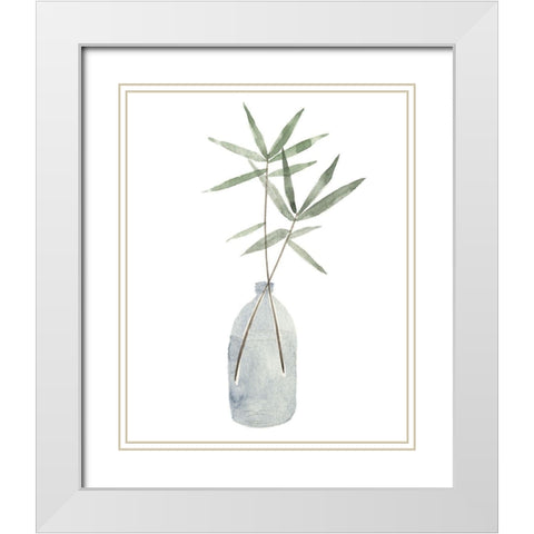 Misty I White Modern Wood Framed Art Print with Double Matting by Wang, Melissa