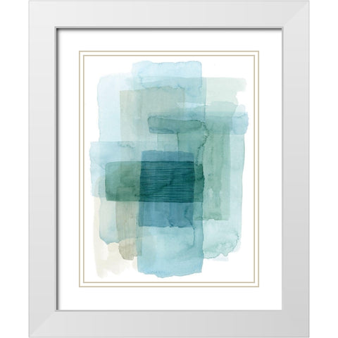 Wave Spector I White Modern Wood Framed Art Print with Double Matting by Popp, Grace