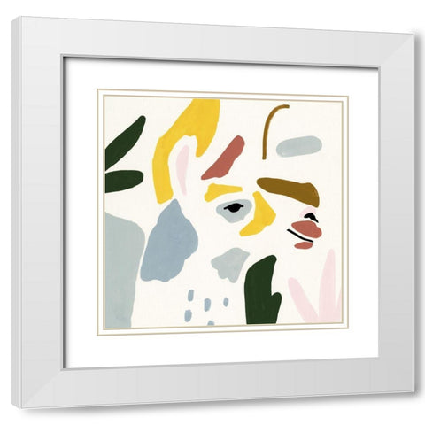 Llama Moderne III White Modern Wood Framed Art Print with Double Matting by Borges, Victoria