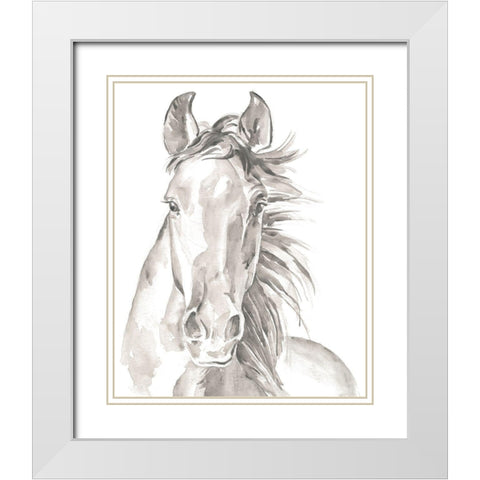 Farm Faces II White Modern Wood Framed Art Print with Double Matting by Parker, Jennifer Paxton