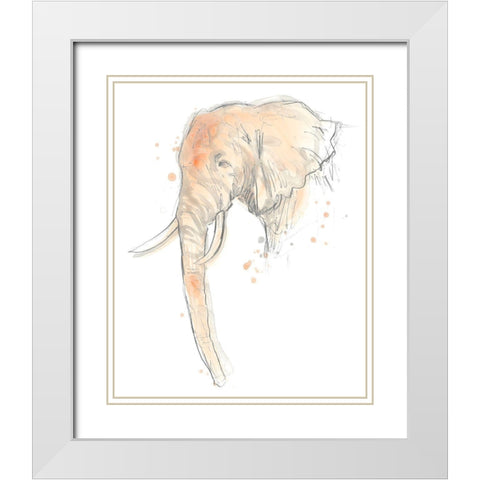 Blush Savannah I White Modern Wood Framed Art Print with Double Matting by Vess, June Erica