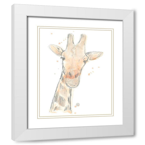 Blush Savannah II White Modern Wood Framed Art Print with Double Matting by Vess, June Erica