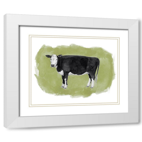 Hereford Graze II White Modern Wood Framed Art Print with Double Matting by Popp, Grace