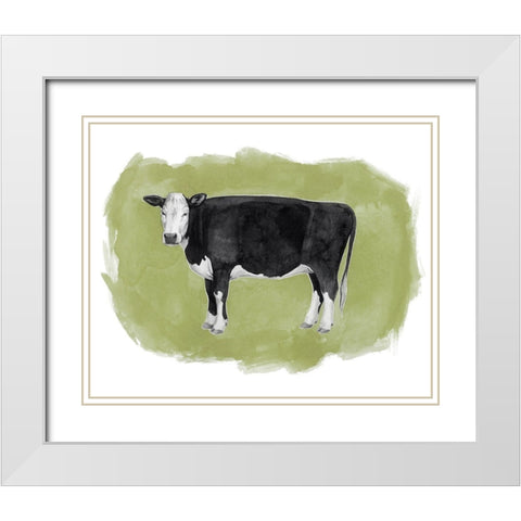 Hereford Graze II White Modern Wood Framed Art Print with Double Matting by Popp, Grace