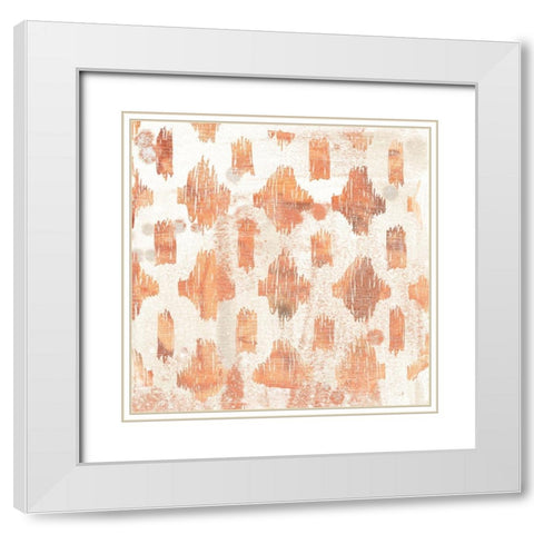 Red Earth Textile IV White Modern Wood Framed Art Print with Double Matting by Vess, June Erica