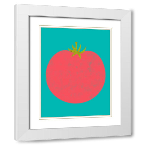 Veggie Party VII White Modern Wood Framed Art Print with Double Matting by Zarris, Chariklia