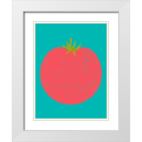 Veggie Party VII White Modern Wood Framed Art Print with Double Matting by Zarris, Chariklia