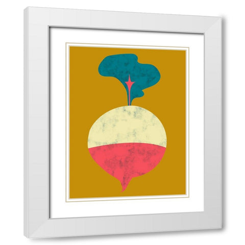 Veggie Party VIII White Modern Wood Framed Art Print with Double Matting by Zarris, Chariklia