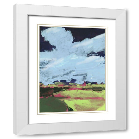 Sherbet Plains I White Modern Wood Framed Art Print with Double Matting by Parker, Jennifer Paxton