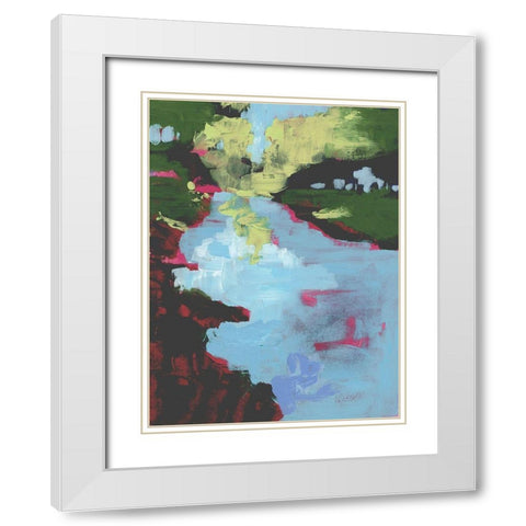 Sherbet Plains II White Modern Wood Framed Art Print with Double Matting by Parker, Jennifer Paxton