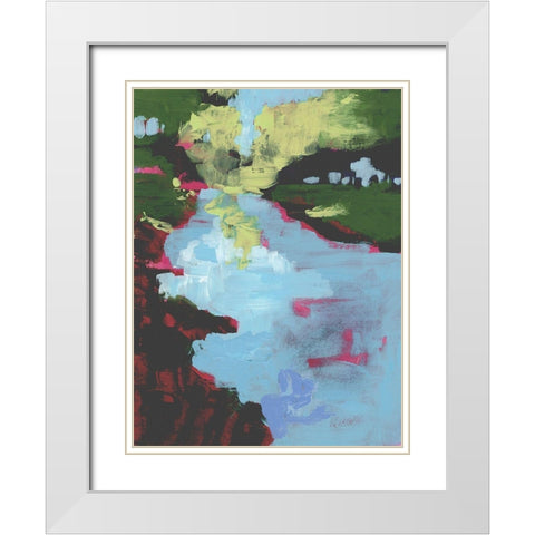 Sherbet Plains II White Modern Wood Framed Art Print with Double Matting by Parker, Jennifer Paxton