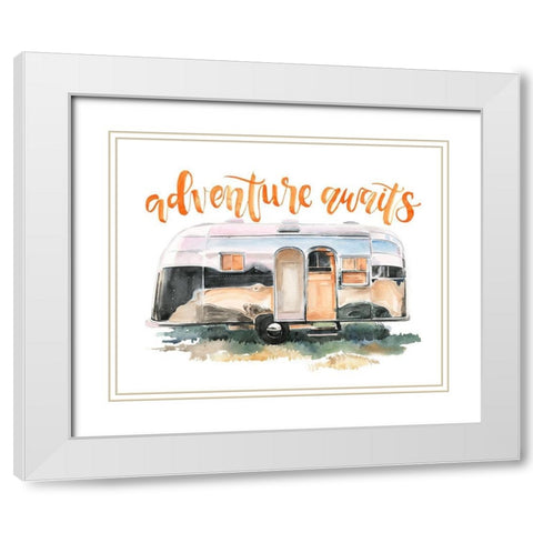 Summer Vacation III White Modern Wood Framed Art Print with Double Matting by Parker, Jennifer Paxton