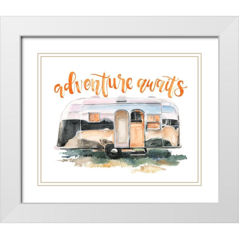 Summer Vacation III White Modern Wood Framed Art Print with Double Matting by Parker, Jennifer Paxton