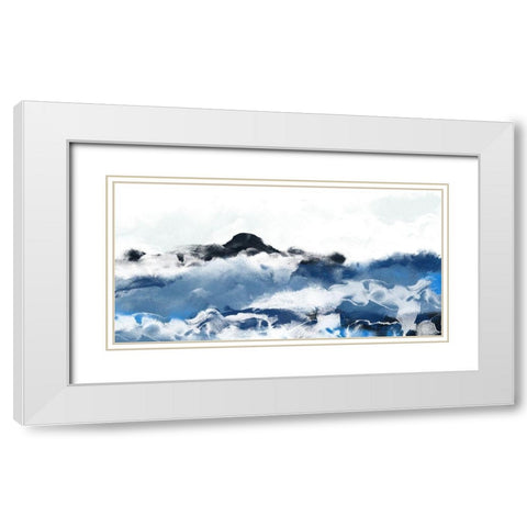 Custom Sea Surface II White Modern Wood Framed Art Print with Double Matting by Vess, June Erica