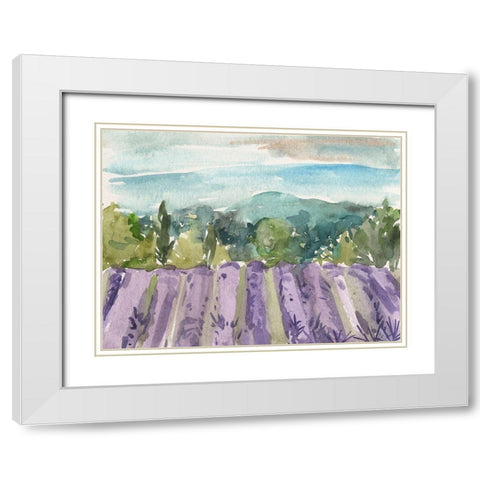 Watercolor Views III White Modern Wood Framed Art Print with Double Matting by Wang, Melissa